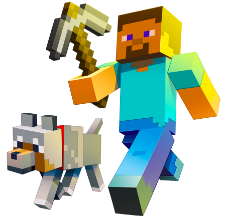 Minecraft на прозрачном фоне