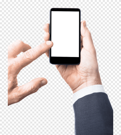 Рука держит смартфон
