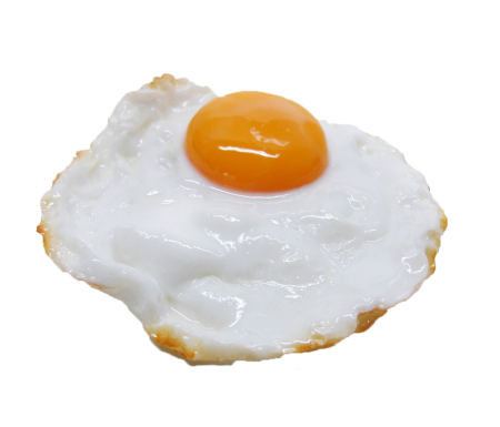 Яичница на белом фоне