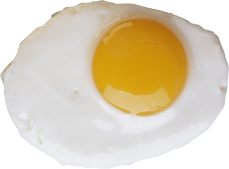 Яичница на белом фоне