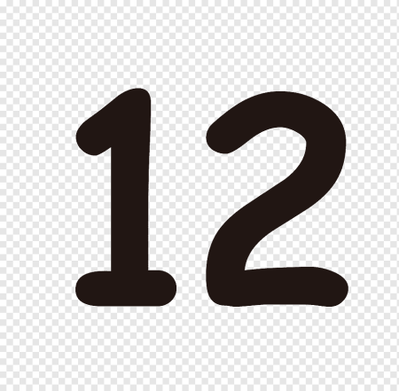 Цифра 12 красная