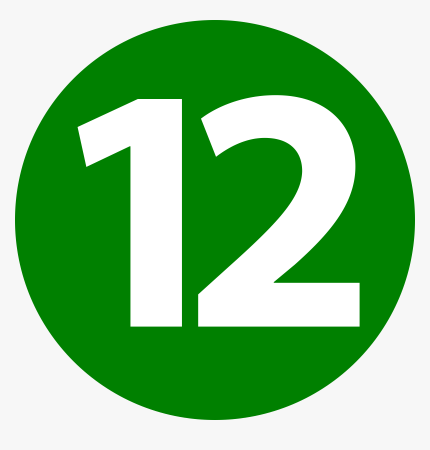 Цифра 12 красивая