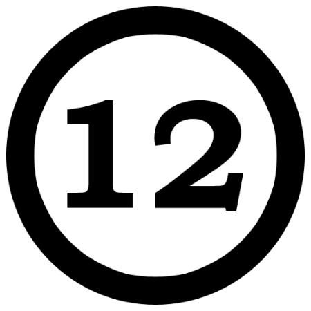 Цифра 12 красивая