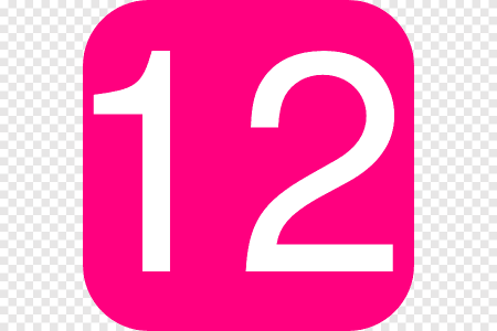 Цифра 12 красивая