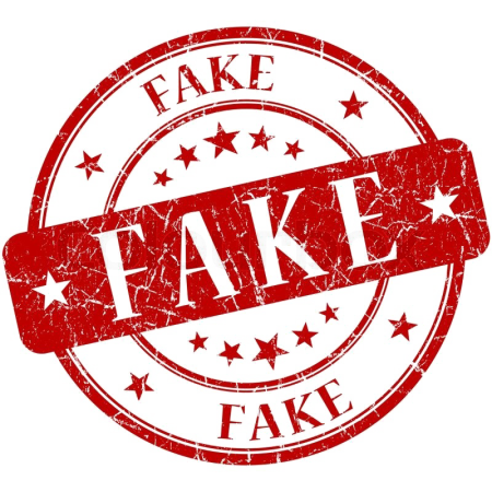 Надпись fake