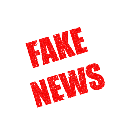 Надпись фейк на прозрачном фоне