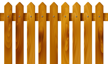 Деревянный забор на белом фоне