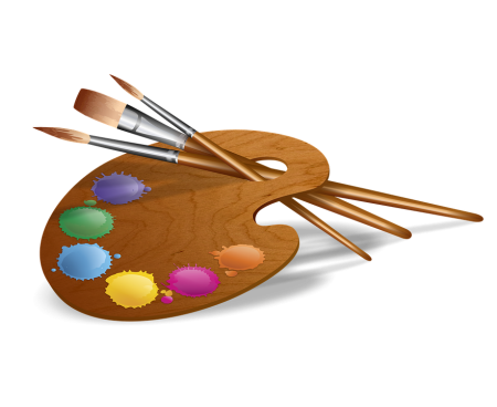 Палитра с кисточкой
