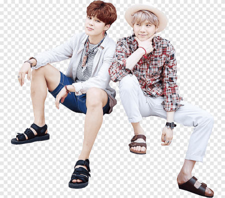Группа BTS на белом фоне