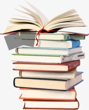 Стопка книг на белом фоне