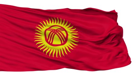 Развивающийся флаг Кыргызстана