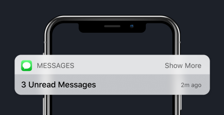 Iphone message уведомление