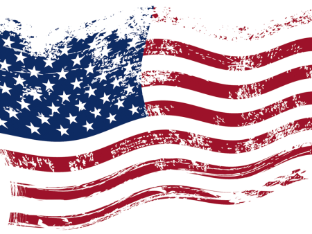 Развивающийся флаг США