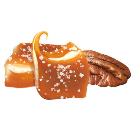 Соленая карамель на прозрачном фоне