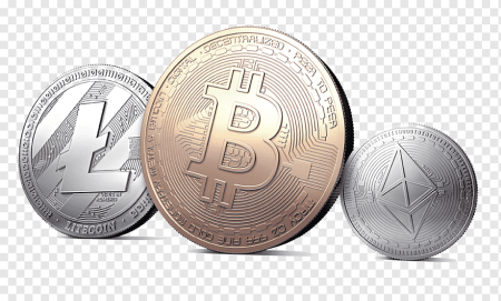 Bitcoin на прозрачном фоне