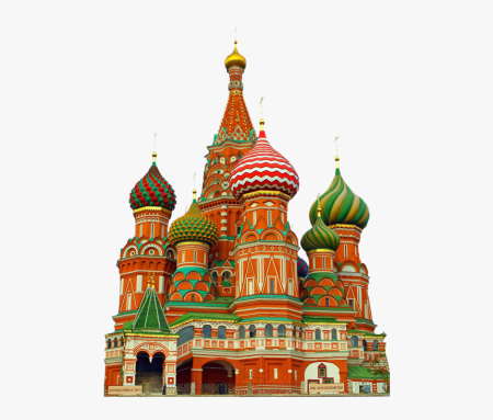 Собор Василия Блаженного на белом фоне