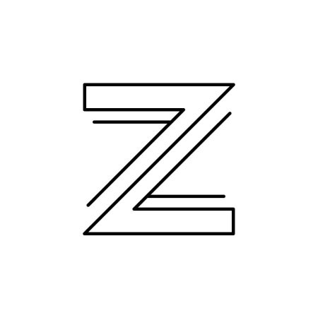 Буква z на прозрачном фоне