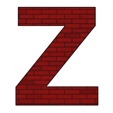 Буква z белой краской