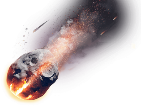 Метеорит без фона