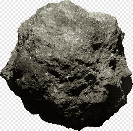Метеорит на белом фоне