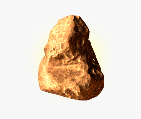 Метеорит на белом фоне