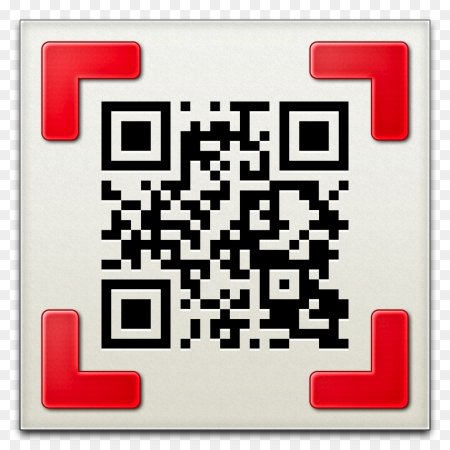 QR код белый на прозрачном фоне