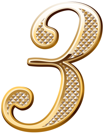 Цифра 6 Золотая
