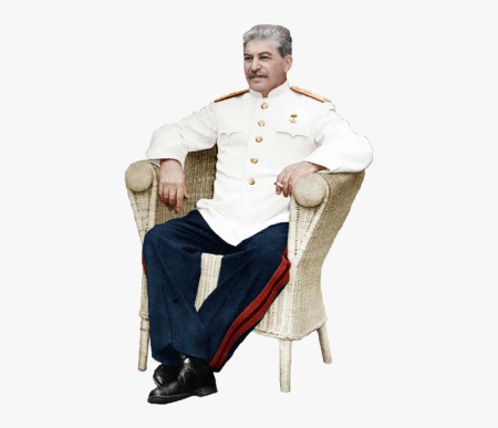 Сталин в полный рост на белом фоне