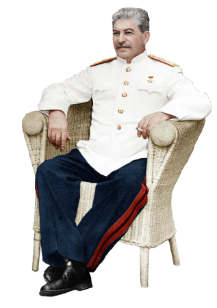 Сталин Иосиф Виссарионович на белом фоне