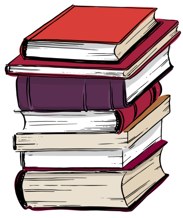Нарисовать стопку книг