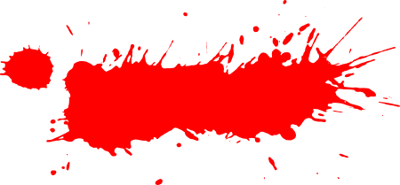 Красная Клякса на прозрачном фоне