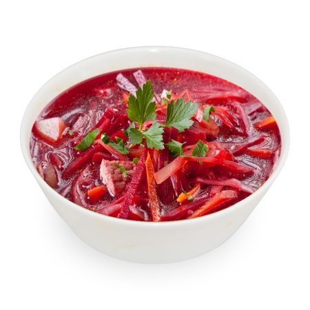 Борщок с гренками