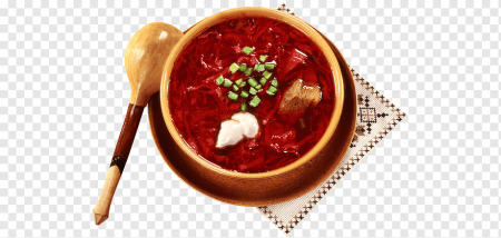 Суп на белом фоне