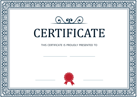 Certificate шаблон