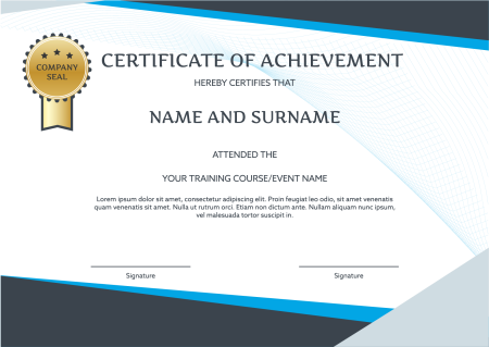Certificate English рамки