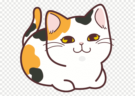 Кот на белом фоне мультяшный