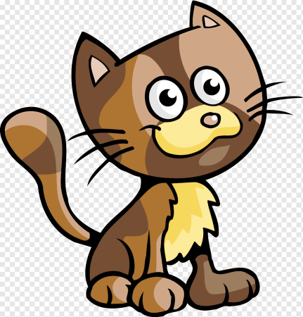 Мультяшный кот идет