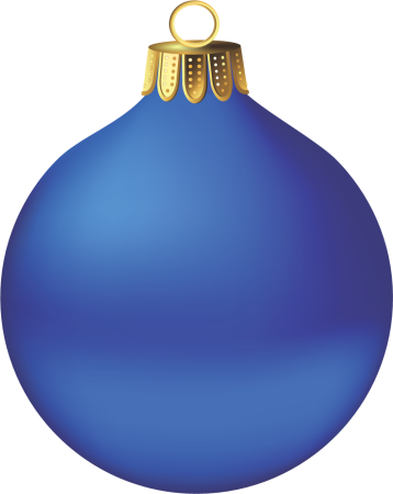 Новогодний шар (синий)