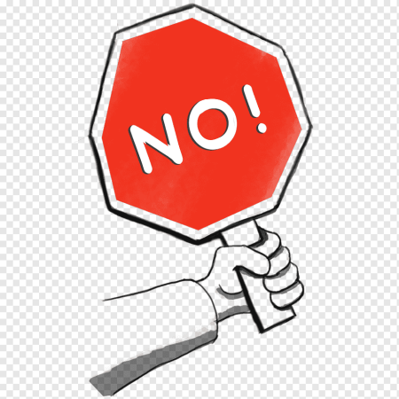 Знак stop на прозрачном фоне