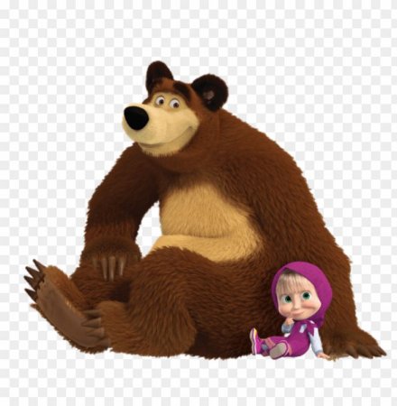 Маша из Маша и медведь на прозрачном фоне