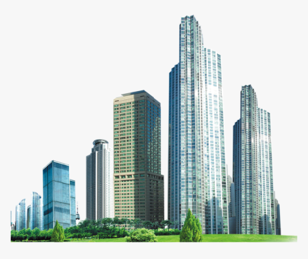 Здание на белом фоне