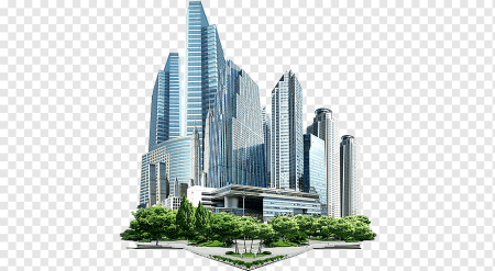 Небоскреб на белом фоне