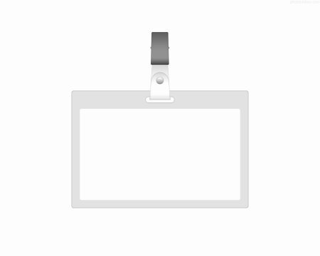 Бейджик на белом фоне