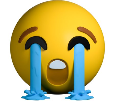 Плачущий смайлик без фона
