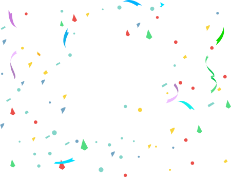 Конфетти на прозрачном фоне