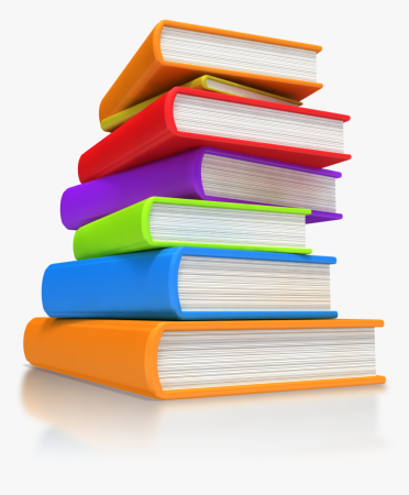 Стопка книг на прозрачном фоне