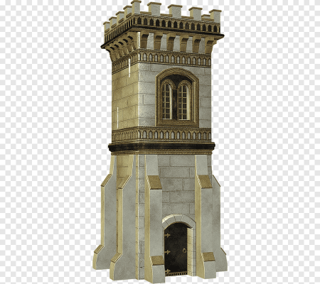Башня каменная прямая вектор