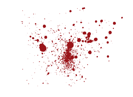 Подтеки крови на белом фоне