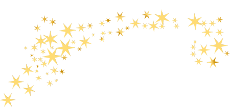 Золотые звезды на прозрачном фоне