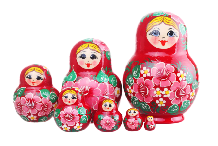 Клипарт матрешки на прозрачном фоне для детей